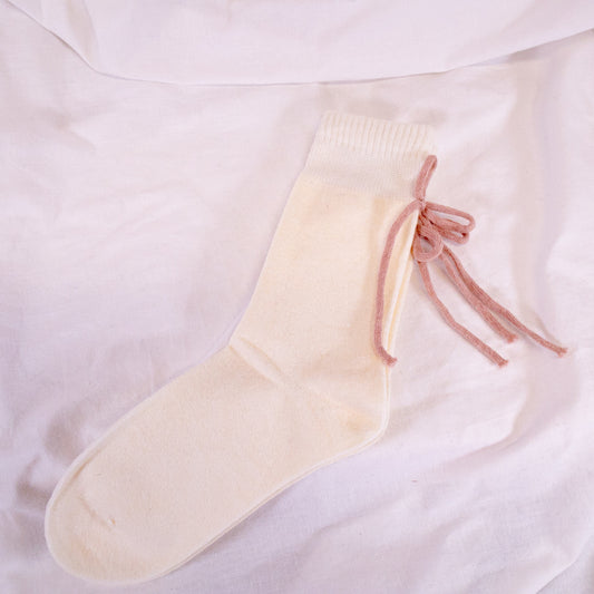 Bow Back Knit Socks