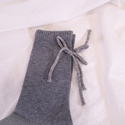 Bow Back Knit Socks