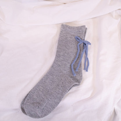 Bow Back Knit Socks