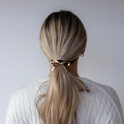 Gold Bow Ponytail Cuff