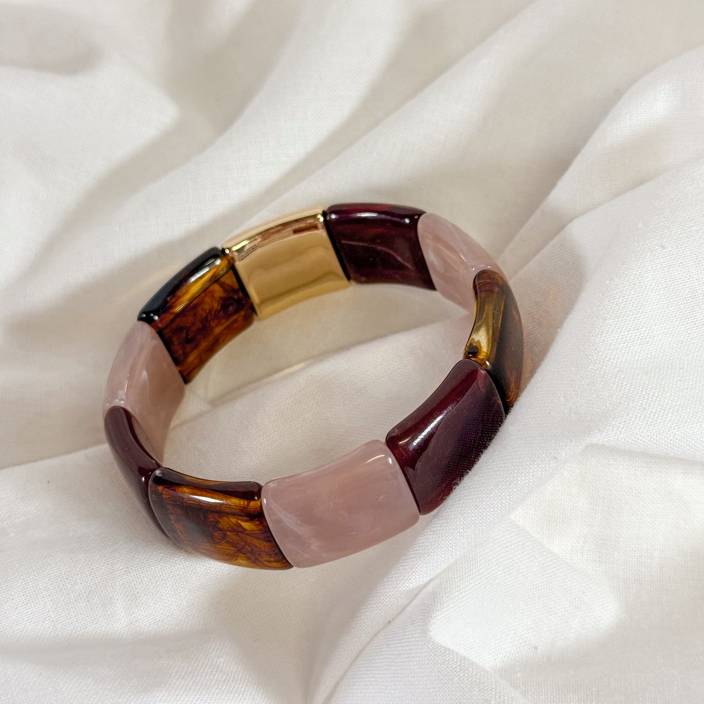 Neutral Block Stretch Bracelet