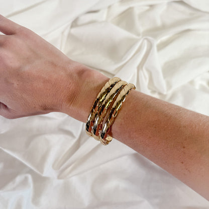 Twisted Gold Cuff Bracelet