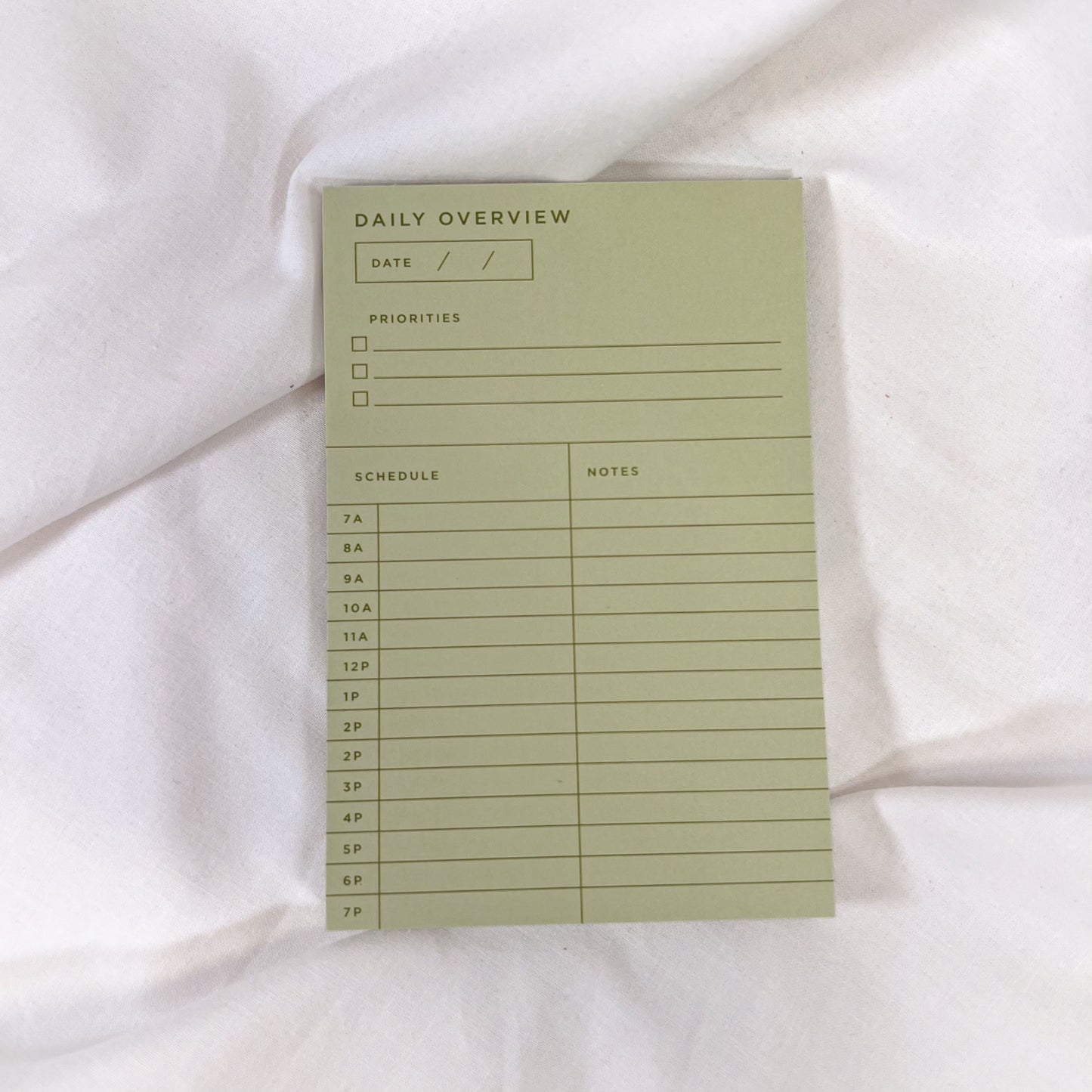 Lime Daily Planner Notepad