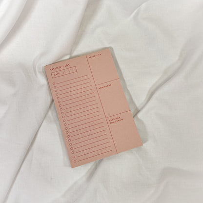 Peach To Do List Notepad