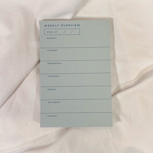 Blue Weekly Planner Notepad