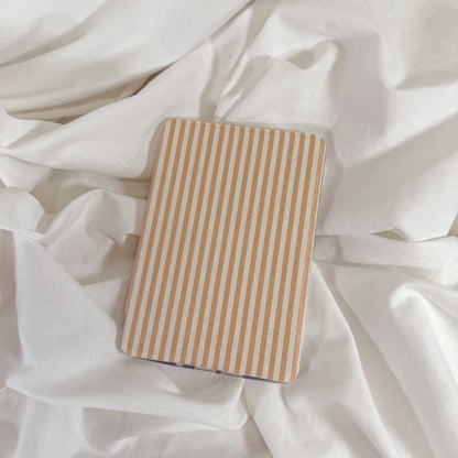 Tan Stripe Clear Back Kindle Case