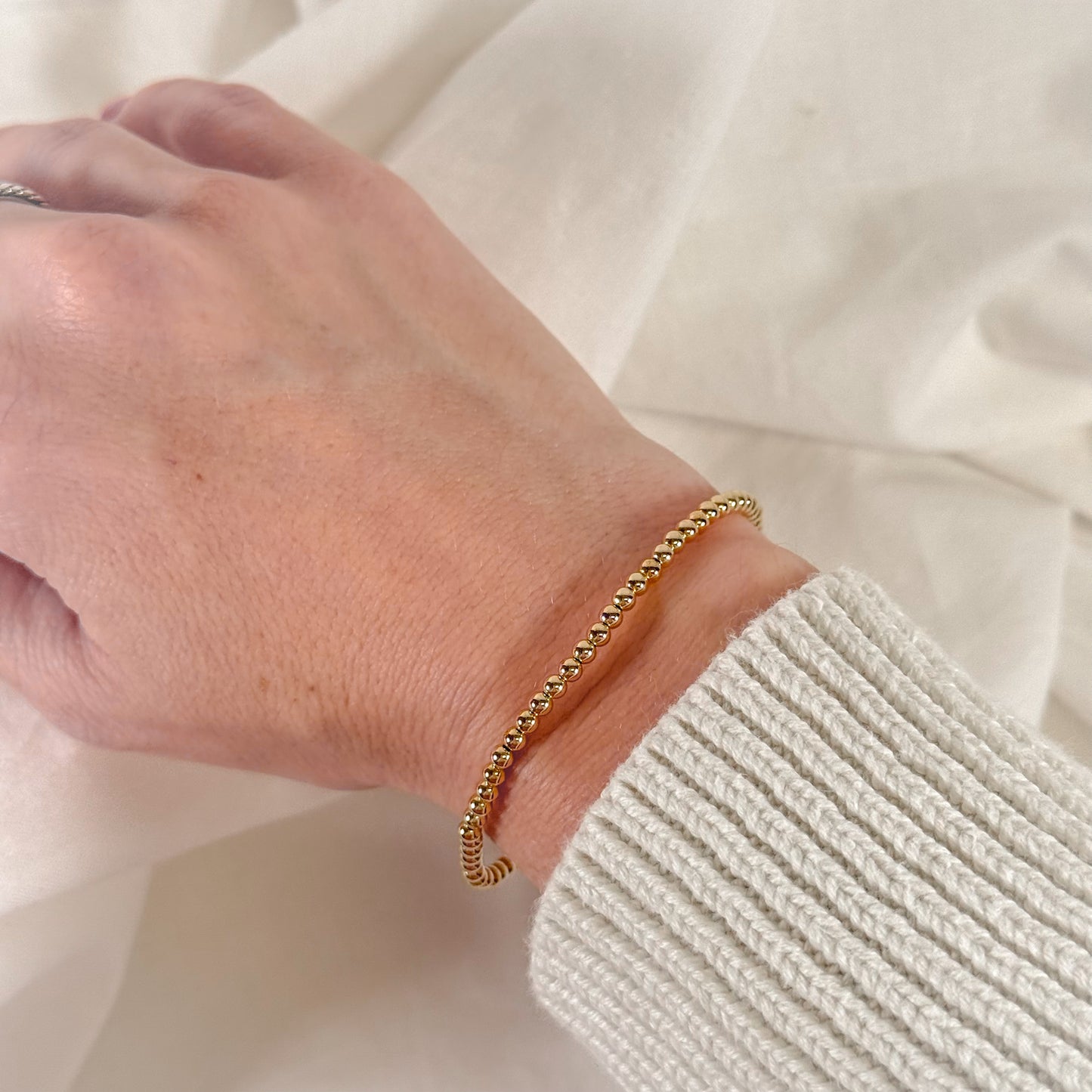 Classic Gold Filled Bead Bracelet