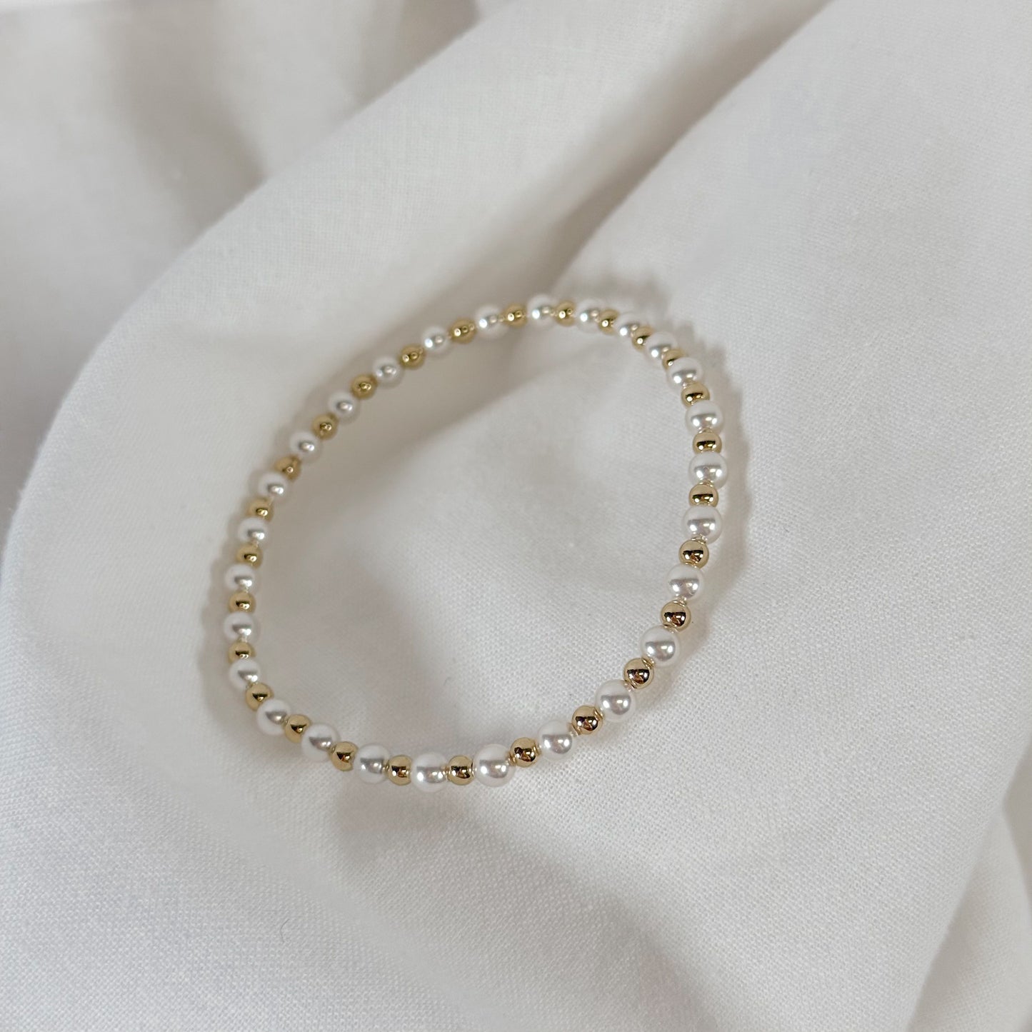 May Gold Filled Bead Bracelet