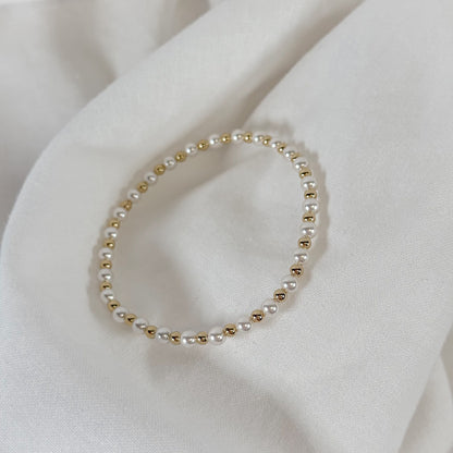 May Gold Filled Bead Bracelet