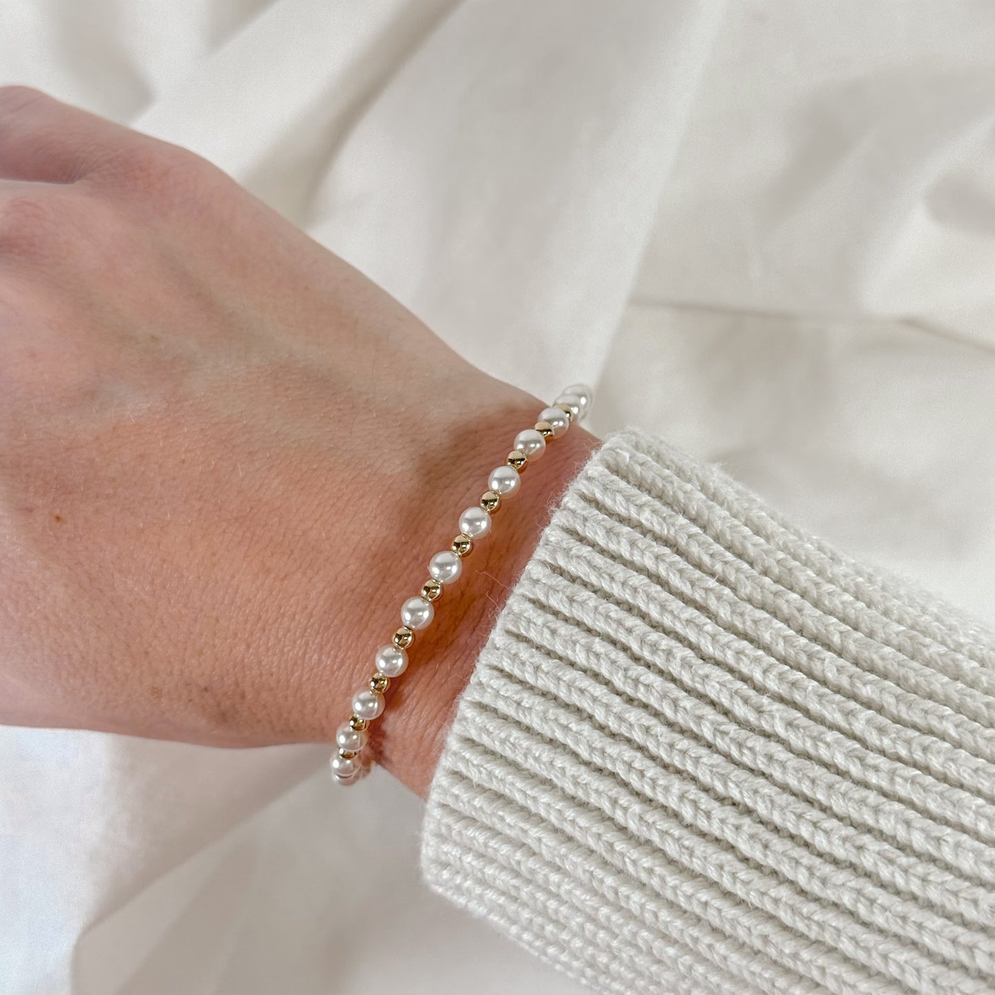 May Gold Filled Bead Bracelet