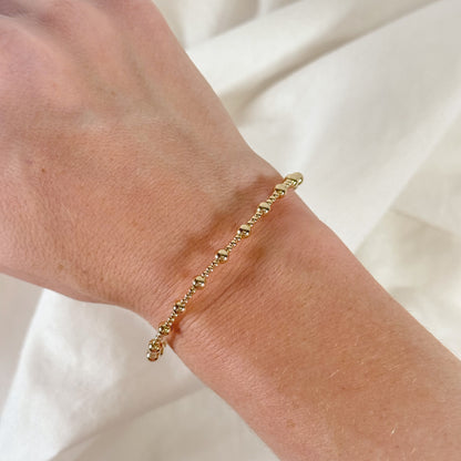 Angelina Gold Filled Bead Bracelet