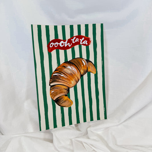 Ooh La La Croissant Wall Art Print