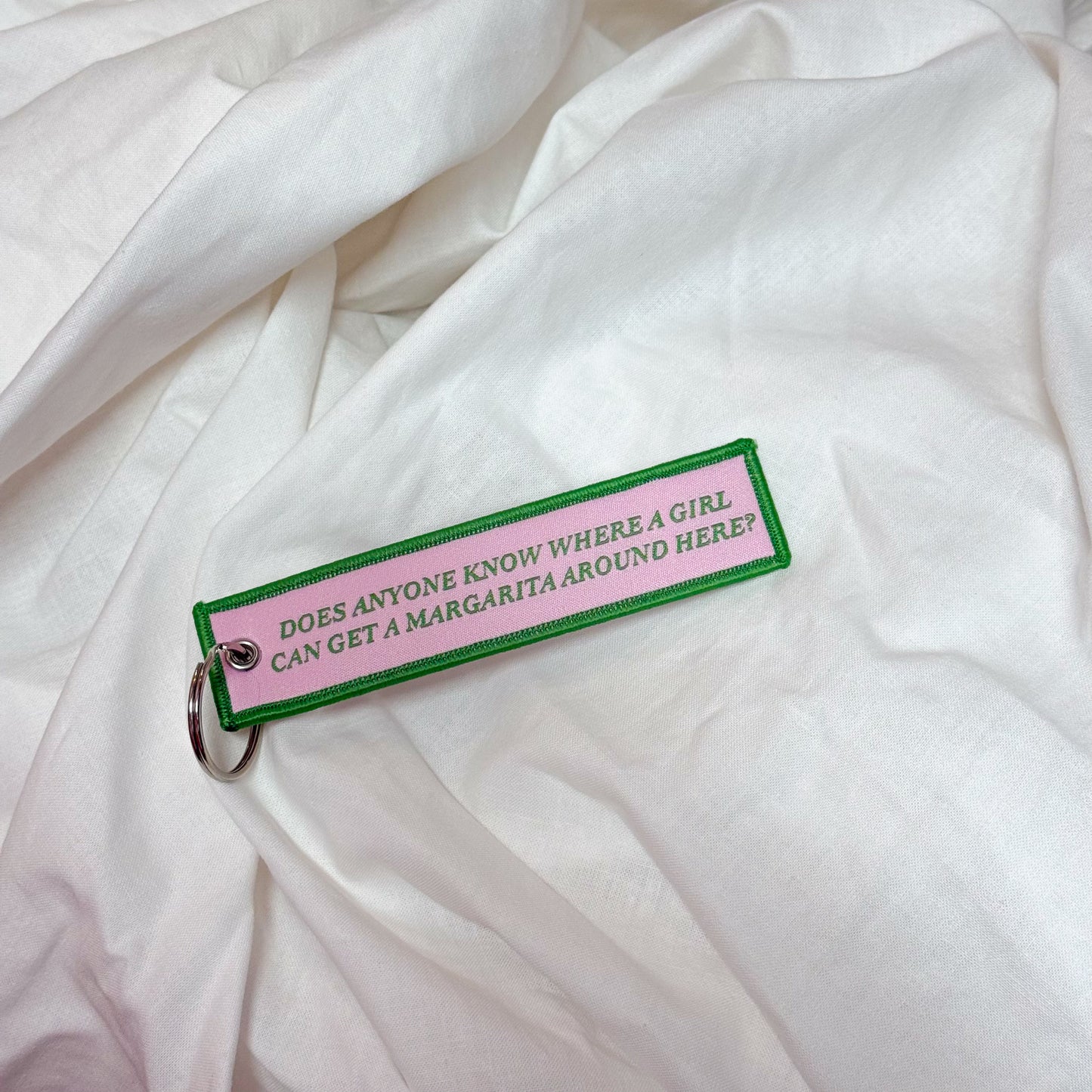 Margarita Embroidered Keychain