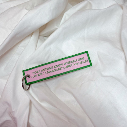 Margarita Embroidered Keychain