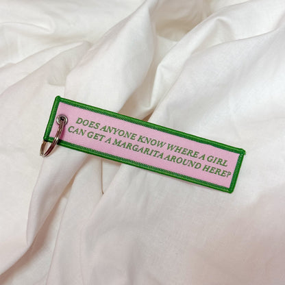 Margarita Embroidered Keychain