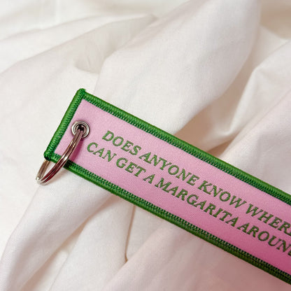Margarita Embroidered Keychain