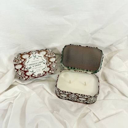 Floral Tin Candle