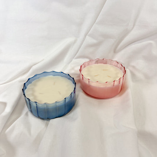Glass Ripple Candle