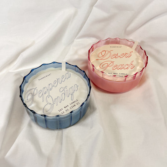 Glass Ripple Candle