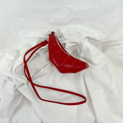Melie Bianco Croissant Mini Purse Pouch