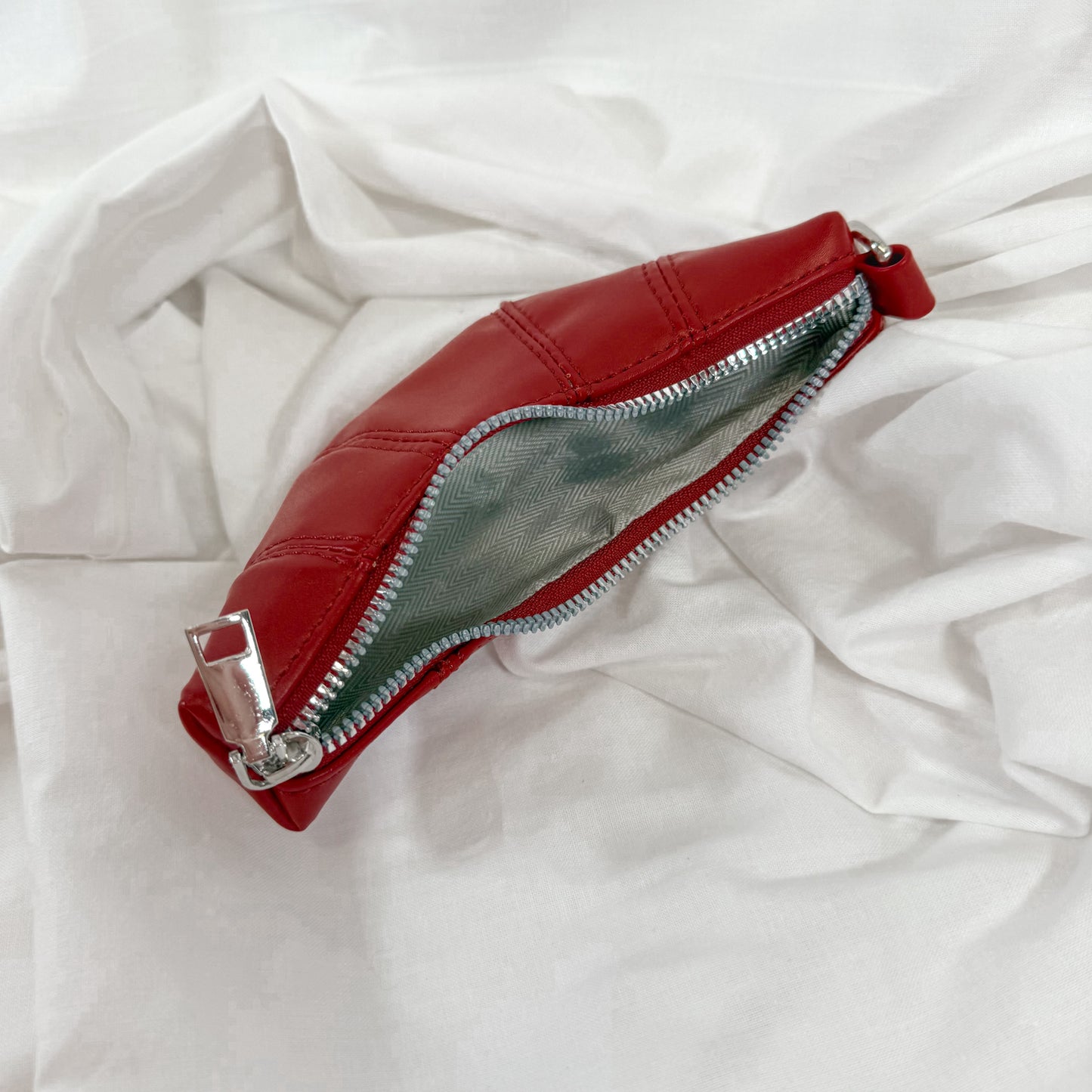 Melie Bianco Croissant Mini Purse Pouch