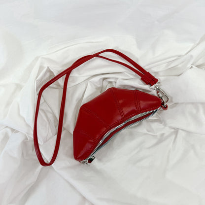 Melie Bianco Croissant Mini Purse Pouch