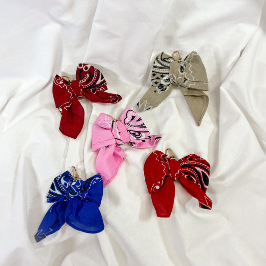 Bandana Bow Bag Charm Keychain