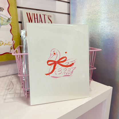 Girly Swan Wall Art Print