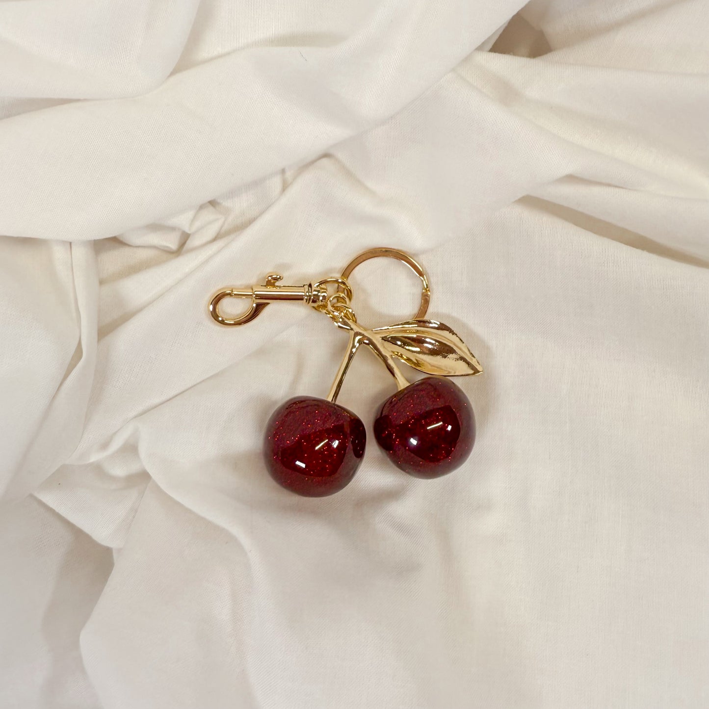 Cherry Bag Charm Keychain