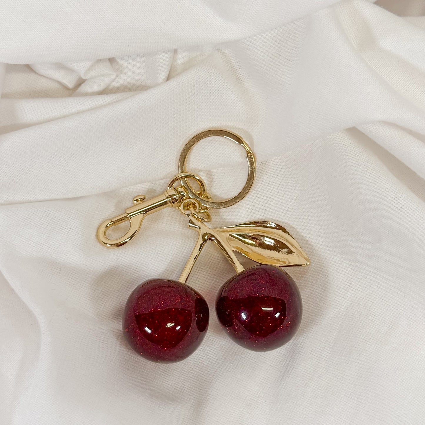 Cherry Bag Charm Keychain