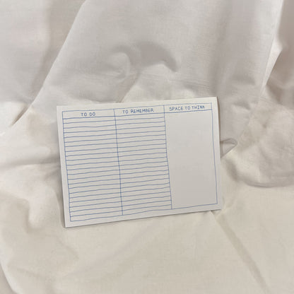 Blue To Do List Desk Pad