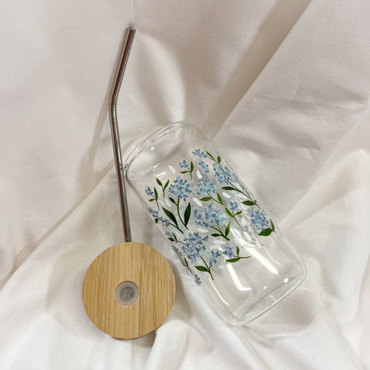 Hydrangeas Glass Cup