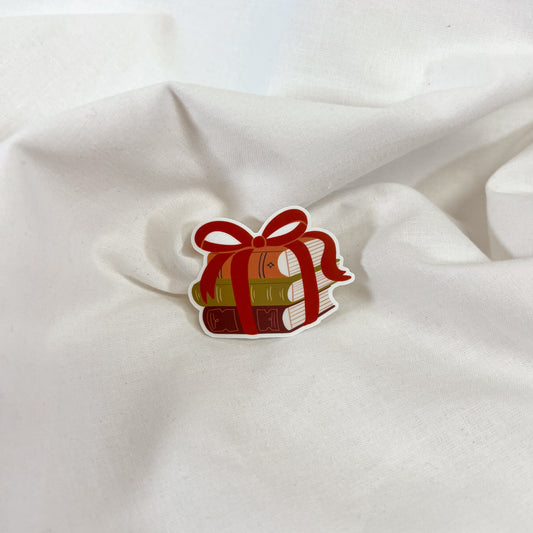Wrapped Book Stack Vinyl Sticker