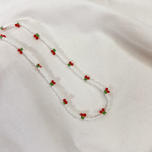 Cherry Beaded Necklace