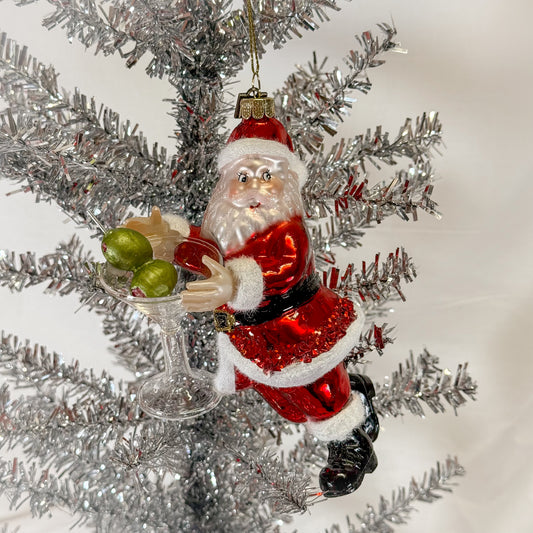 Santa Martini Ornament