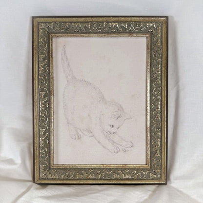 Playful Cat Framed Wall Art