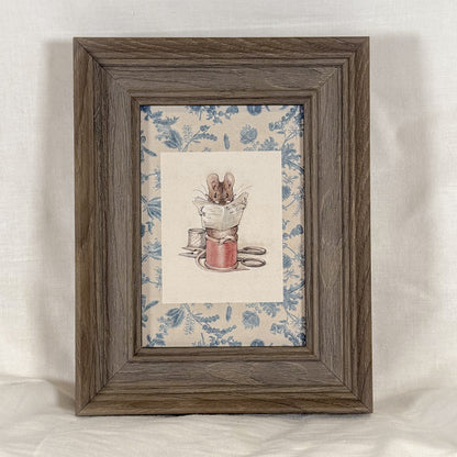 Seamstress Mouse Framed Wall Art