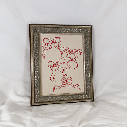 Dainty Bows Framed Wall Art
