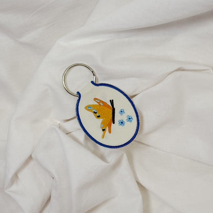 Butterfly Embroidered Keychain