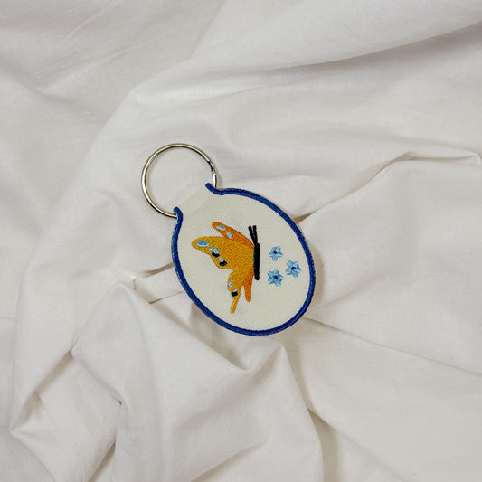 Butterfly Embroidered Keychain