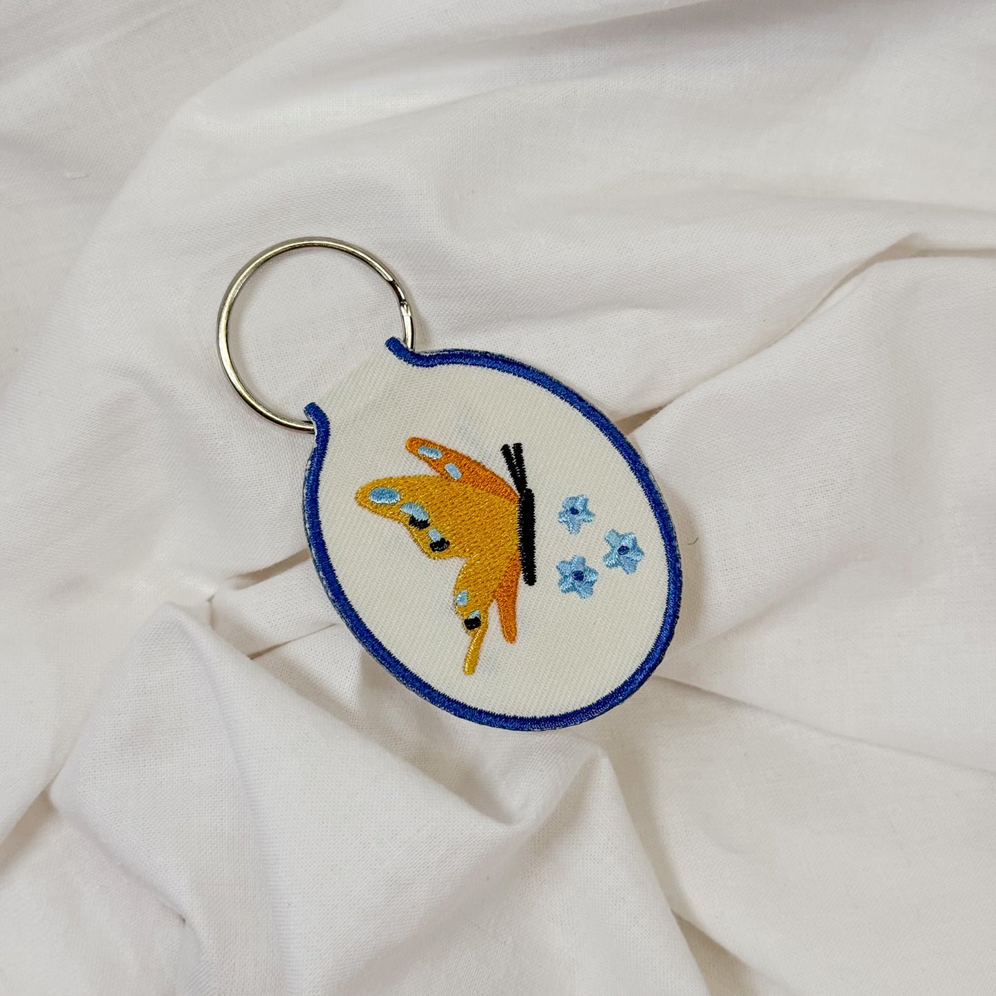 Butterfly Embroidered Keychain