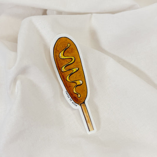 Corn Dog Vinyl Sticker