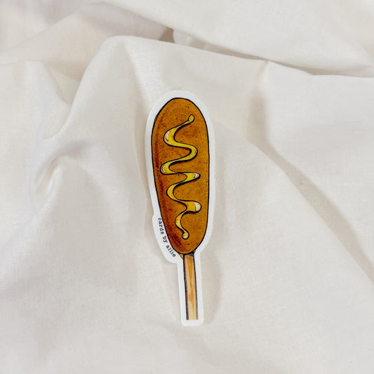Corn Dog Vinyl Sticker