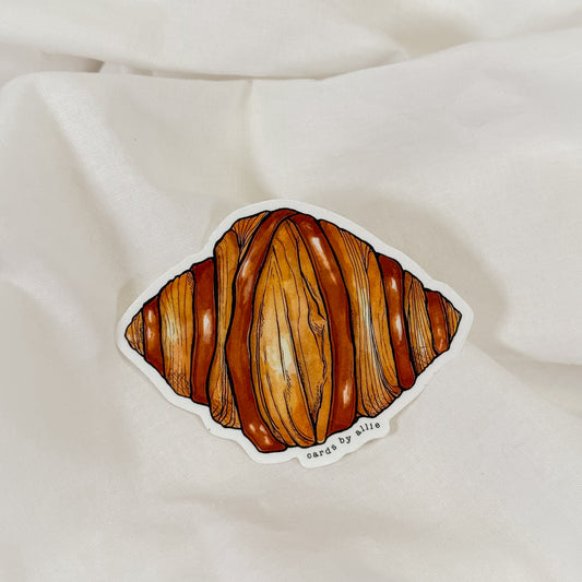 Golden Croissant Vinyl Sticker