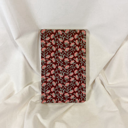 Burgundy Vintage Floral Journal