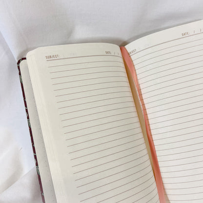 Burgundy Vintage Floral Journal