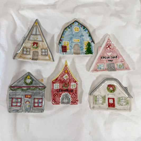 Holiday House Ceramic Mini Tray