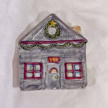 Holiday House Ceramic Mini Tray