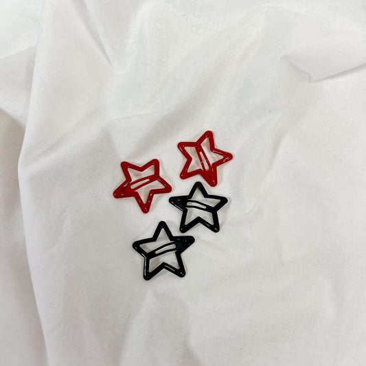 Open Star Hair Clips
