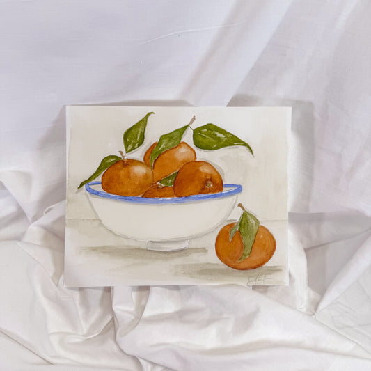 Bowl Of Oranges Wall Art Print